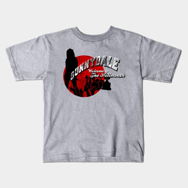 Sunnydale: Welcome to the Hellmouth Kids T-Shirt by Notebelow